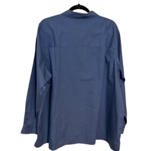 * NWT  DUSTY BLUE BUTTON FRONT SHIRT   2X   #O - Picture 3 of 7